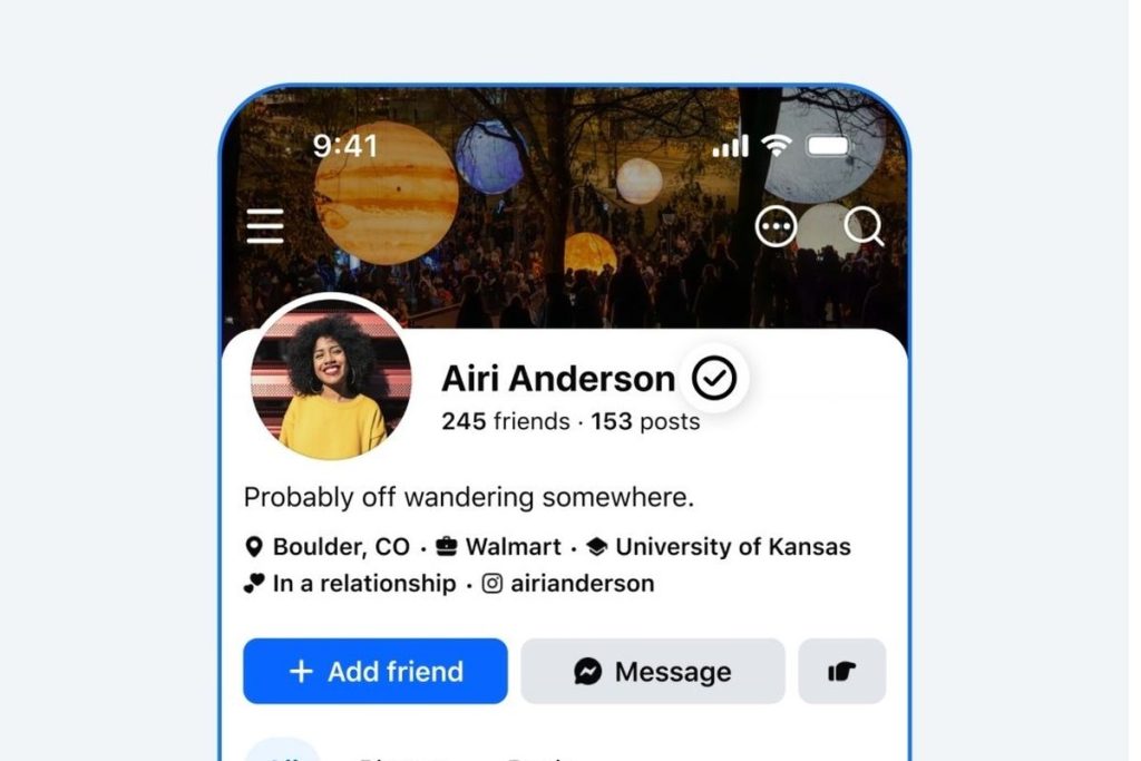 Ilustrasi Facebook Verified dari Meta.