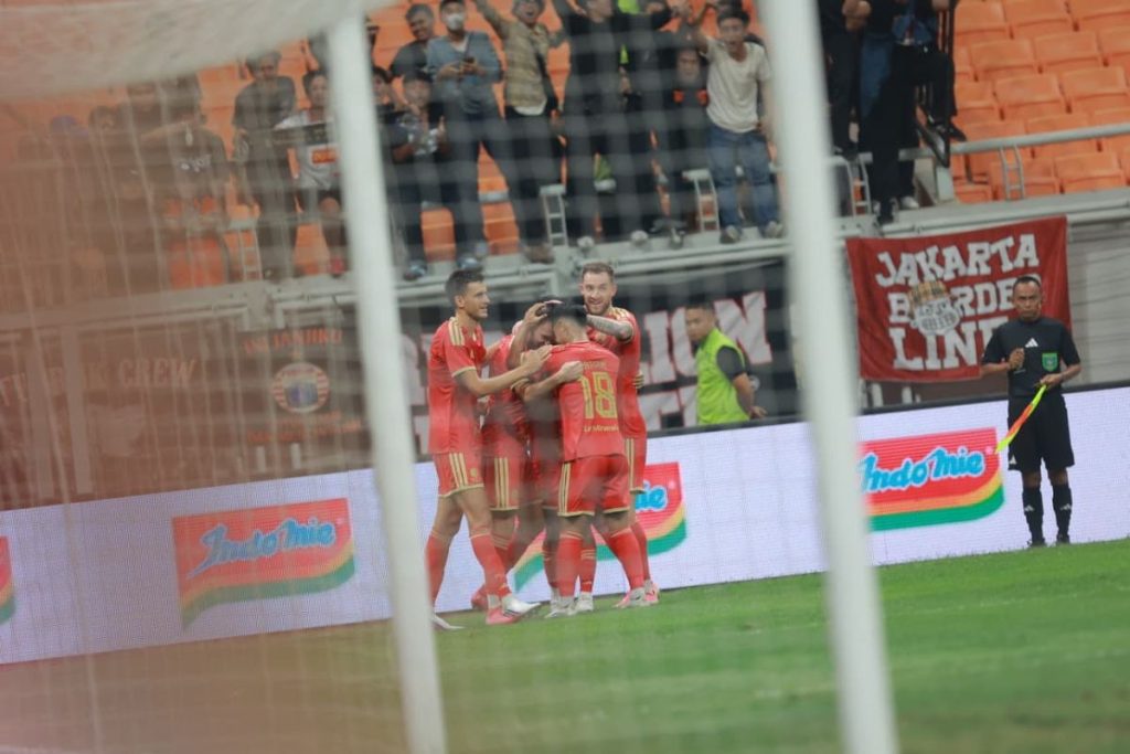 Alexander Jeremejeff saat Persija Jakarta menang 4-0 atas Brisbane Roar di Jakarta International Stadium.